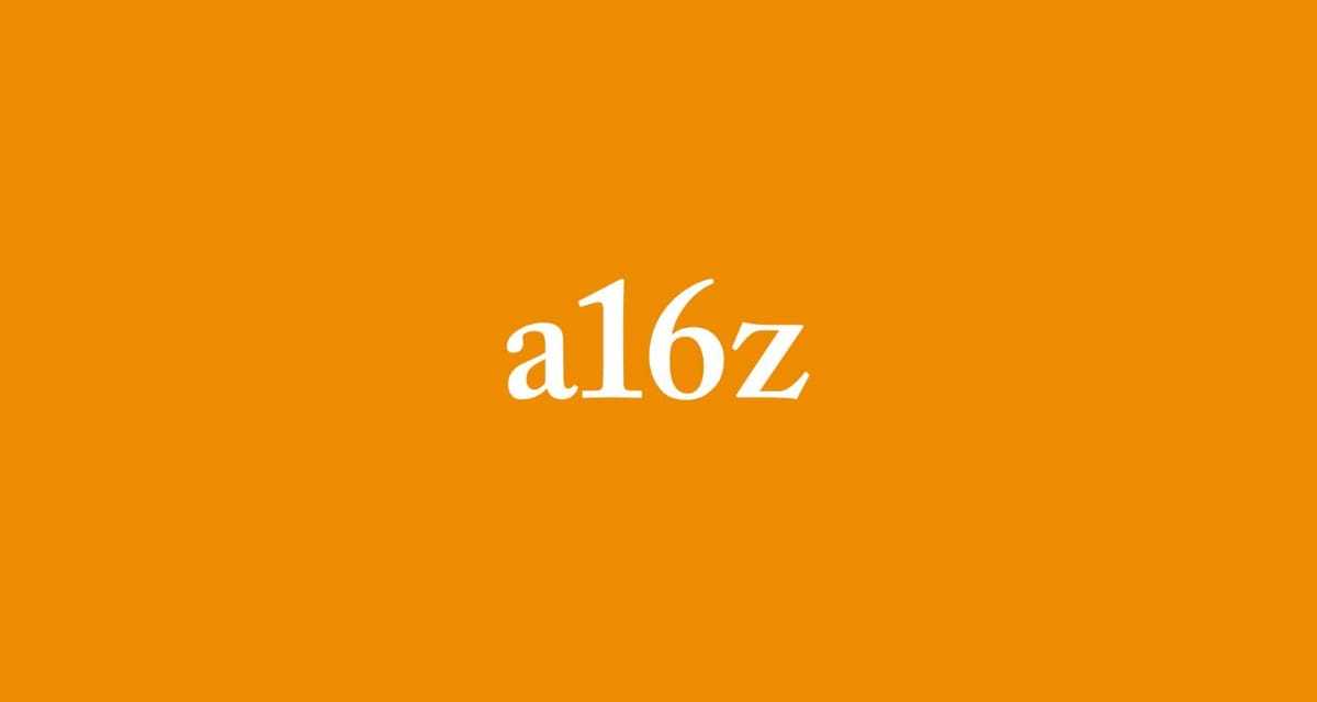 A16z on an orange background