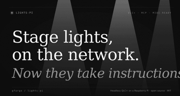 Featured image for Building Lights Pi: a friendlier face for QLC+ in a studio